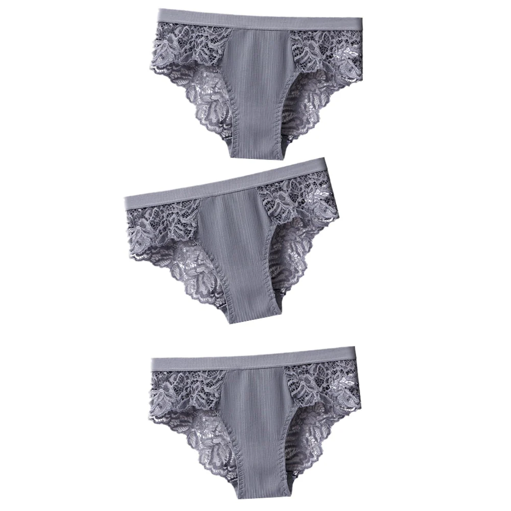 3 Pcs Cotton Panties Sexy Panty Briefs Lace Panties Women Underwear Lingerie Panties for Female Ladies Floral Pantys Underpants - Image 13