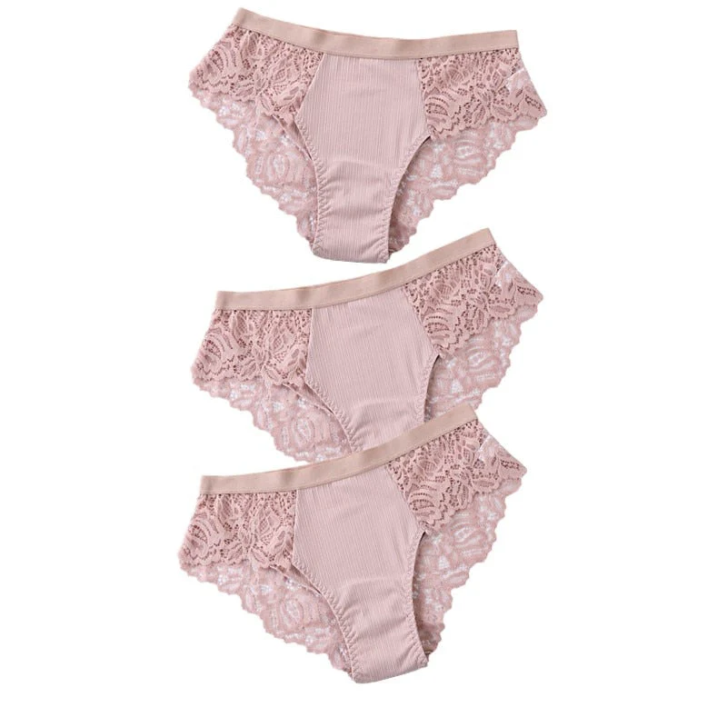 3 Pcs Cotton Panties Sexy Panty Briefs Lace Panties Women Underwear Lingerie Panties for Female Ladies Floral Pantys Underpants - Image 22
