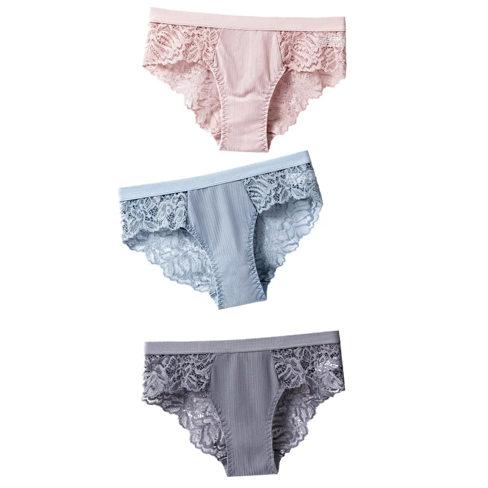 3 Pcs Cotton Panties Sexy Panty Briefs Lace Panties Women Underwear Lingerie Panties for Female Ladies Floral Pantys Underpants - Image 23