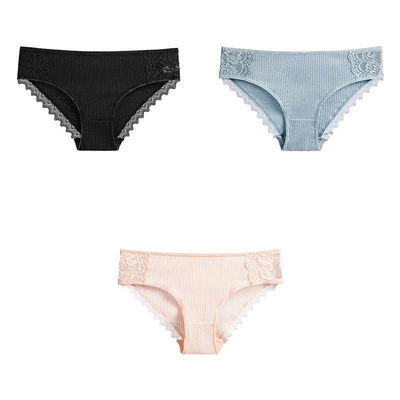 3 Pcs Cotton Women's Panties Lace Underwear High Quality Soft Breathable Female Briefs Underwear For Woman Lingerie New BANNIROU - Image 10