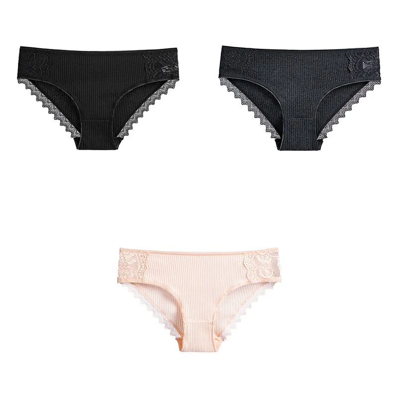3 Pcs Cotton Women's Panties Lace Underwear High Quality Soft Breathable Female Briefs Underwear For Woman Lingerie New BANNIROU - Image 17