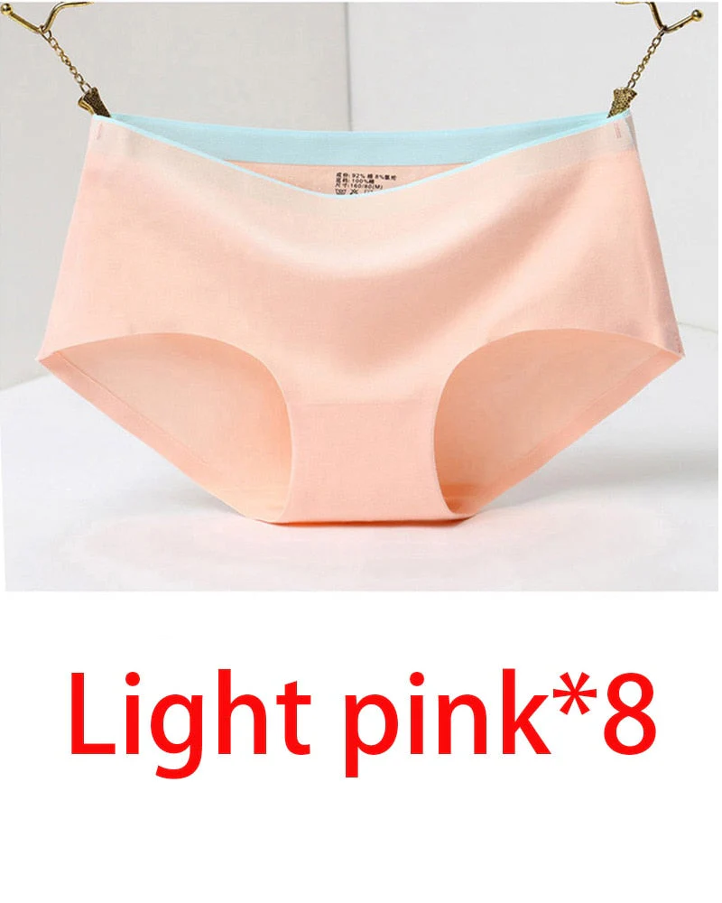 8Pcs Briefs for Women fashion sexy woman panties Solid seamless underpants cpanties for women cotton underwear girl knickers - Image 11