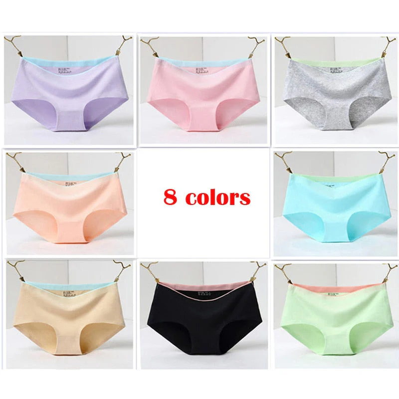 8Pcs Briefs for Women fashion sexy woman panties Solid seamless underpants cpanties for women cotton underwear girl knickers - Image 3
