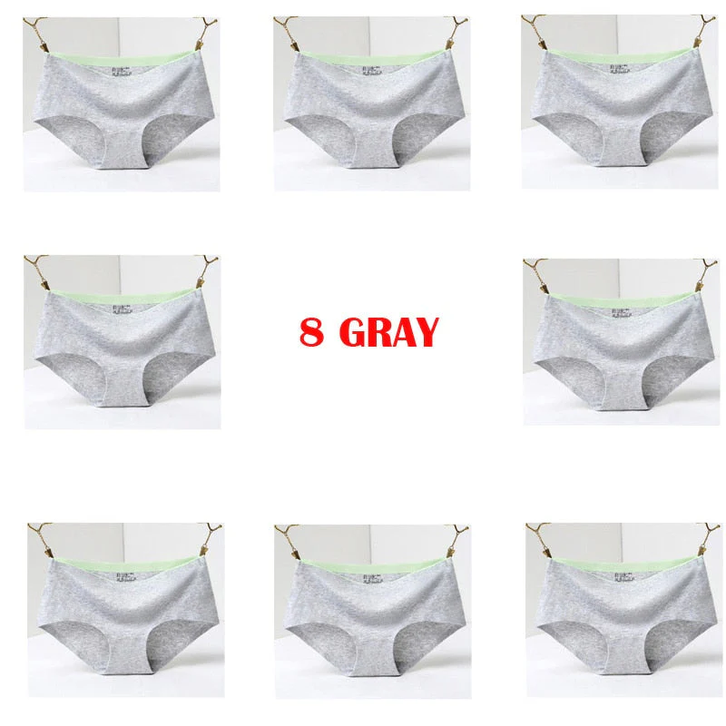 8Pcs Briefs for Women fashion sexy woman panties Solid seamless underpants cpanties for women cotton underwear girl knickers - Image 4