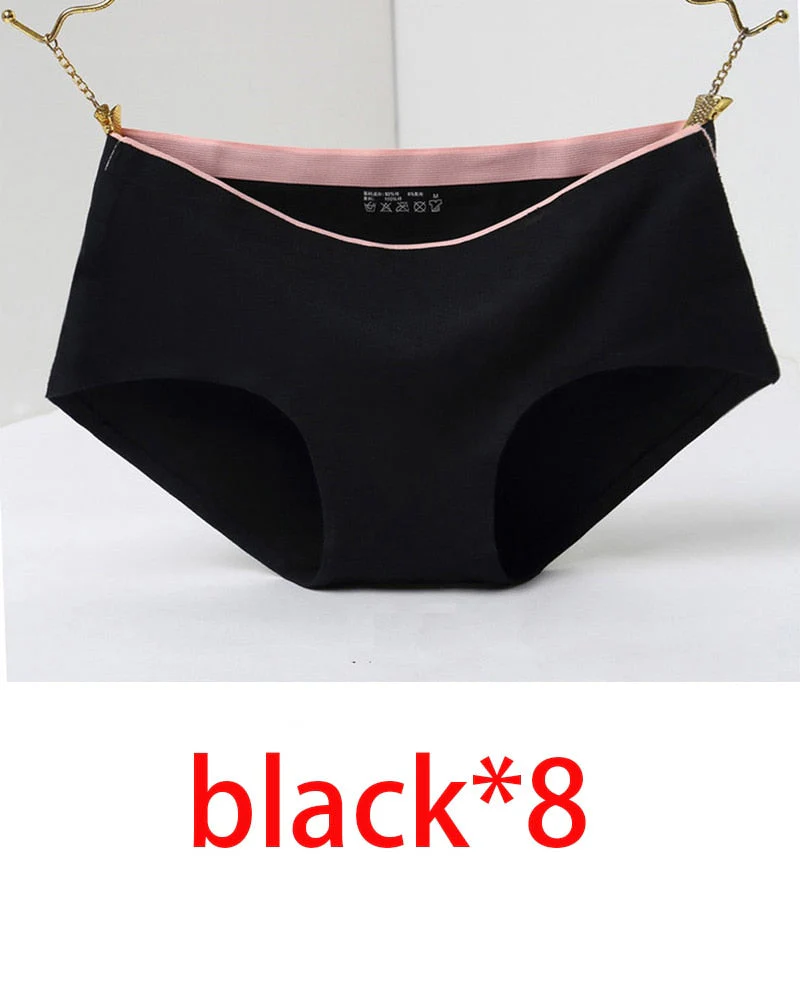 8Pcs Briefs for Women fashion sexy woman panties Solid seamless underpants cpanties for women cotton underwear girl knickers - Image 6