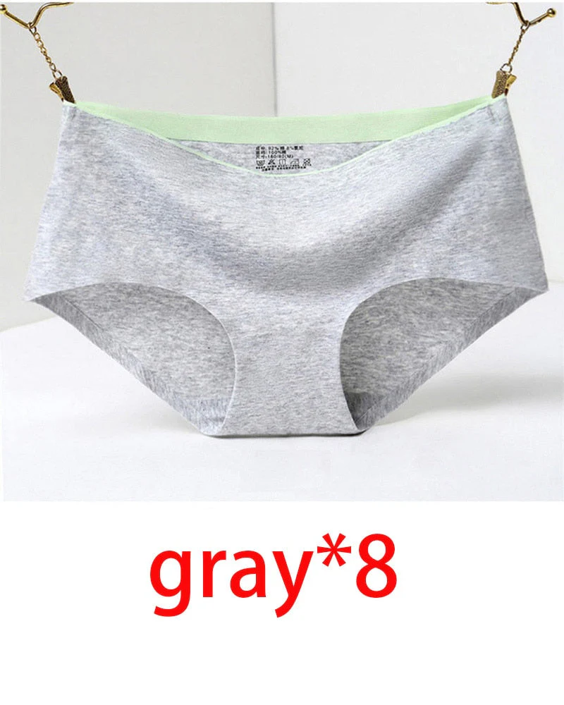 8Pcs Briefs for Women fashion sexy woman panties Solid seamless underpants cpanties for women cotton underwear girl knickers - Image 7