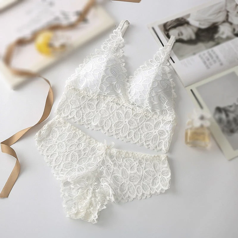 Sexy Lace Underwear French Bra Set Comfortable Women Bras Lingeries Ladies Underwear Suit - Image 5