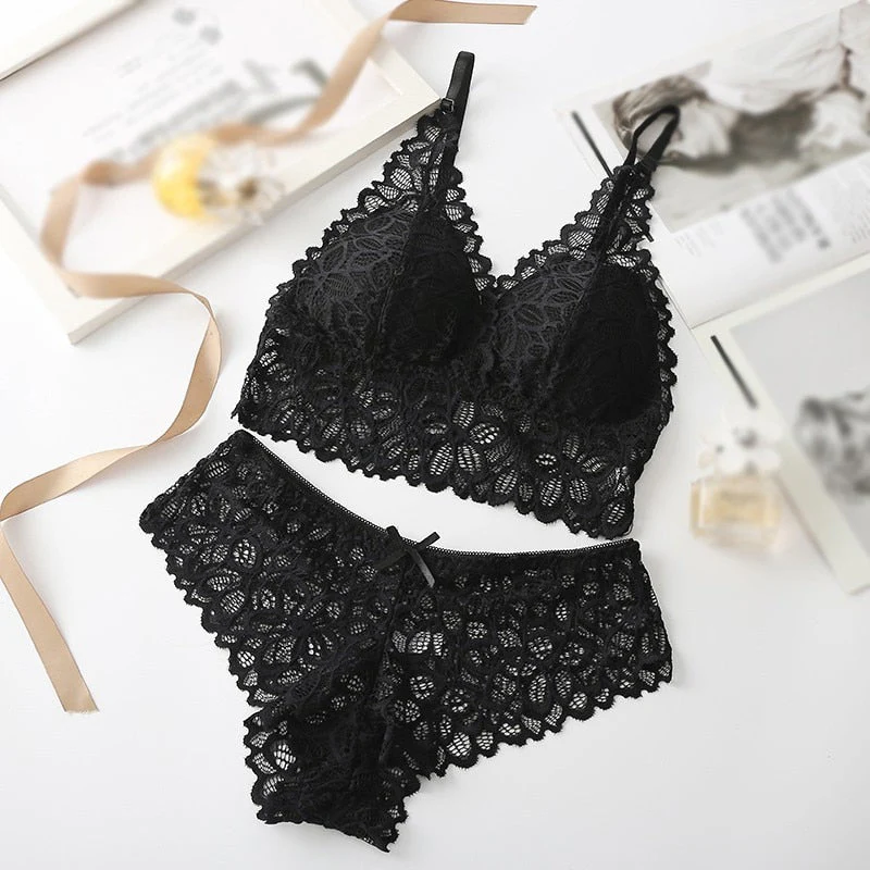 Sexy Lace Underwear French Bra Set Comfortable Women Bras Lingeries Ladies Underwear Suit - Image 6