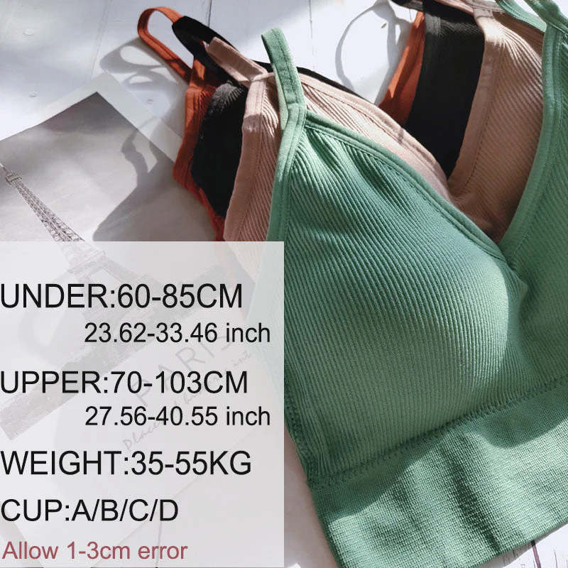 Women Tank Top Bralette Cotton Underwear Seamless Tube Crop Top Female Backless Lingerie Solid Color Camisole Removable Padded - Image 12