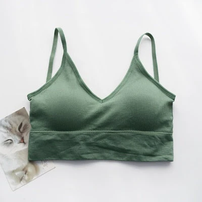Women Tank Top Bralette Cotton Underwear Seamless Tube Crop Top Female Backless Lingerie Solid Color Camisole Removable Padded - Image 7